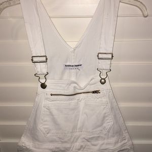 American Apparel White overalls